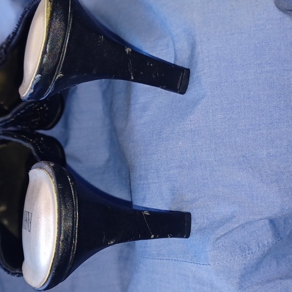 Fashion Bug Vintage Black beaded backless heels - Picture 4 of 7